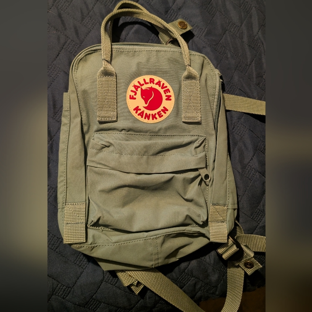 Fjallraven Kånken Mini Greenish/Slate Blue Backpack